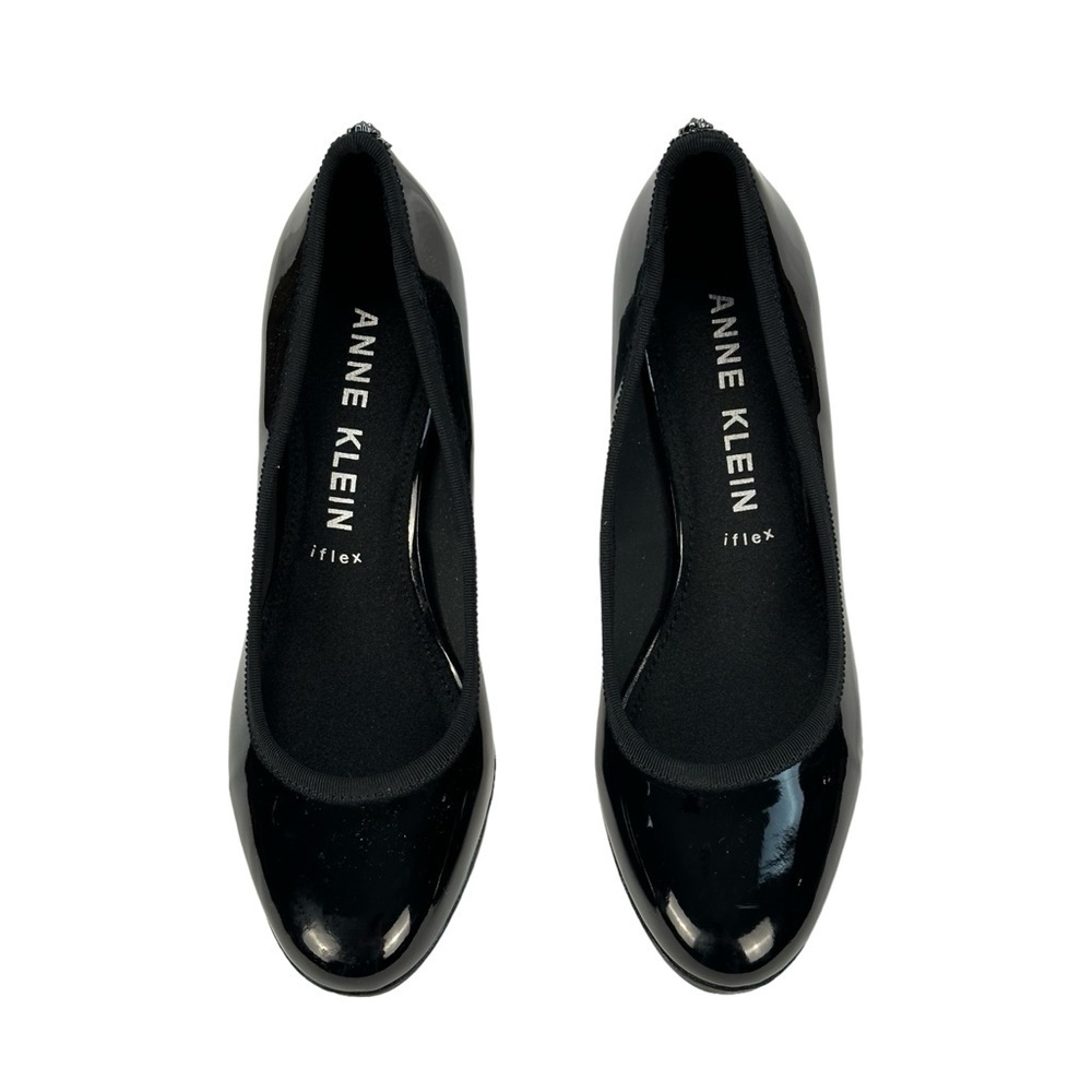 Anne Klein Memory Foam Castana Round Toe Patent Pumps - Black - size 5.5M - Picture 2 of 10